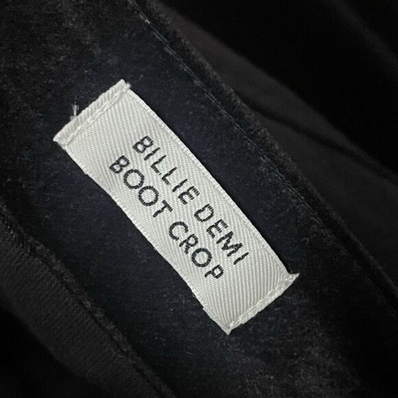 J. CREW Demi Boot Crop Jean in Velvet Size 32 Black NEW Modern Chic Going Out - Picture 9 of 12